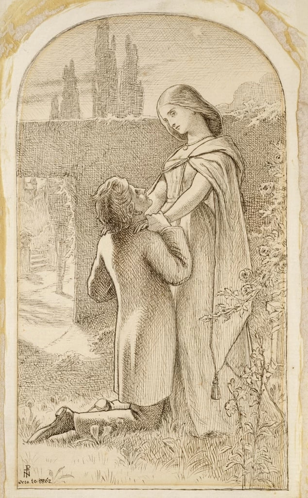 Due amanti in un giardino stellato, 1862 - Ashmolean Museum, University of Oxford